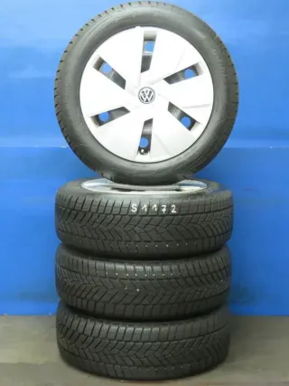 Original VW ID.3 18 Zoll Stahlrad Winterräder 1EA601027.. Schwarz Winterreifen 4x 8 mm - Bild 1