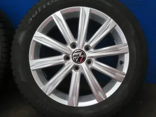 Original VW Touran II 17 Zoll Alufelgen Trondheim Winterräder 5TA601025B Silber Winterreifen 2x 7,3 mm / 2x 4,5 - 5 mm - Bild 13