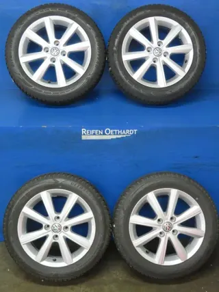 Original VW Up 15 Zoll Merano Winterräder Alufelgen 1S0601025BP Silber Winterreifen 2x 6 mm / 2x 7,6 mm - Bild 15