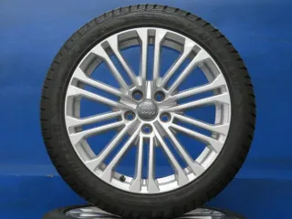 Original Audi A5 Typ B9 / F5.. Audi S5 18 Zoll 10-Doppelspeichen-Rad Winterräder Alufelgen 8W0601025EE Silber Winterreifen 2x 7,7 mm / 2x 8,2 mm - Bild 1