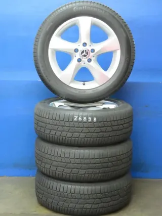 Original Mercedes V-Klasse Typ W447 bis 02/2024 Mercedes Vito Typ 447 Winterräder 17 Zoll 5-Speichen-Rad RDKS Alufelgen A4474012200 Silber Winterreifen 4x 7,7 mm - Bild 2