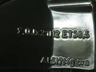 Original Volvo XC 90 Typ L 21 Zoll 8-Speichen-Design Sommerräder Alufelgen 32358293 Schwarz glanzgedreht Sommerreifen 99,9% - Bild 6