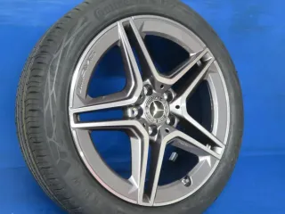 NEU Original A-Klasse Typ 177 B-Klasse Typ 247 CLA Typ 118 18 Zoll AMG 5-Doppelspeichen-Rad Sommerräder + RDKS Alufelgen A1774011500 Tremolit metallic / glanzgedreht Sommerreifen - Bild 2