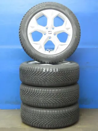 Original Seat Ateca 17 Zoll Nevada Winterräder Alufelgen 575071497H Silber Winterreifen 2x 8 mm / 2x 8,3 mm - Bild 2