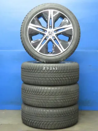 Original Mercedes A-Klasse Mercedes B-Klasse Mercedes CLA 18 Zoll 5-Speichen-Rad Winterräder + RDKS A1774010500 Schwarz Winterreifen - Bild 1