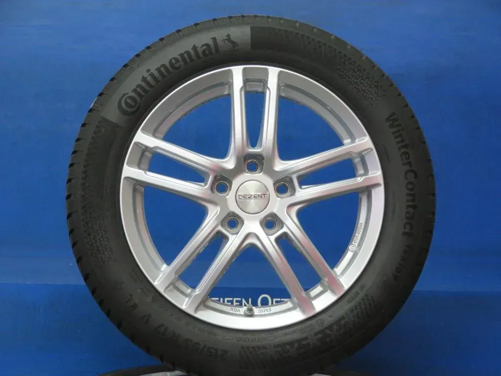 Hyundai Kona Typ OS / OSE 17 Zoll Winterräder + RDKS Alufelgen Silber Winterreifen 2x 6,2 mm / 2x 7,6 mm - Bild 1