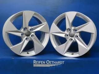 Original Audi A3 Sportback + Limousine Typ 8Y / GY Alufelgen 17 Zoll 5-Arm-Design 8Y0601025A + Nabendeckel - Bild 2