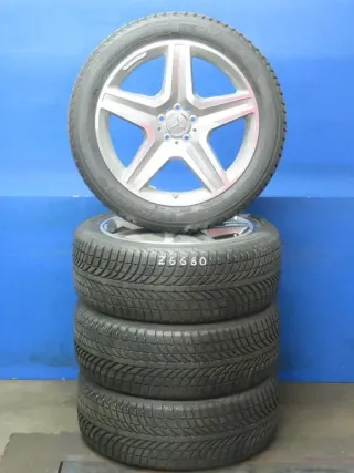 Original Mercedes GLE 450 4-Matic Typ 166 Mercedes GLE 43 AMG Typ 166 20 Zoll AMG-5-Arm-Speichen-Rad Winterräder + RDKS A1664012002 Grau Winterreifen 100% - Bild 2
