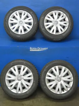 Original Skoda Octavia Typ 5E VW Golf 7 Seat Leon Typ 5F Audi A3 16 Zoll Stahlrad Winterräder 5Q0601027BG Schwarz Winterreifen 2x 6 mm / 2x 7,4 mm - Bild 12