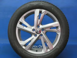 Original VW T-Cross VW Taigo 17 Zoll Valencia Winterräder Alufelgen 2G7601025E Anthrazit Winterreifen 4x 6 - 6,3 mm - Bild 1
