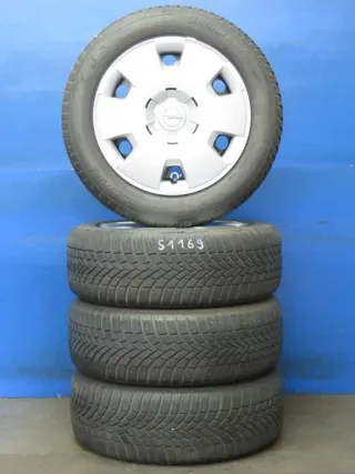 Original Opel Astra Typ B-K 16 Zoll Stahlrad Winterräder + RDKS 2160163 Schwarz Winterreifen 2x 5,4 mm / 2x 6,1 mm - Bild 1