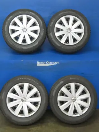Original VW Touran II 16 Zoll Stahlrad Winterräder 5QA601027.... Schwarz Winterreifen 4x 5,5 mm - Bild 12