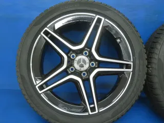 Original Mercedes A-Klasse Mercedes B-Klasse Mercedes CLA 18 Zoll 5-Doppelspeichen-Rad Winterräder + RDKS A1774011500 Schwarz Winterreifen neu - Bild 9