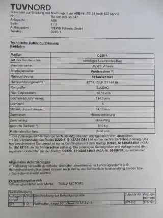 Tesla Model 3 Perfomance Highland 20 Zoll Alufelgen Impatto Winterräder + RDKS Silber Winterreifen 2x 8,1 mm 2x 7,7 mm - Bild 19