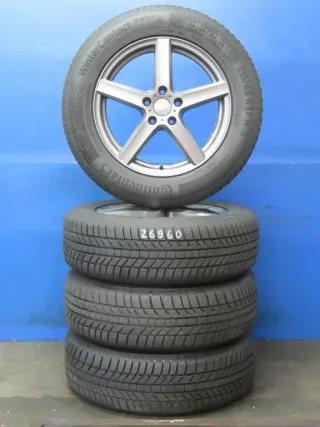 VW Tiguan II Typ 5N + III Typ CT VW Tayron Skoda Kodiaq Typ NS + PS Seat Tarraco 17 Zoll Winterräder Alufelgen Grau Winterreifen 2x 4,7 mm / 2x 7,7 mm - Bild 2