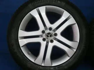 Original Mercedes ML Typ 164 19 Zoll 5-Doppelspeichen-Rad Winterräder + RDKS Alufelgen A1644014802 Silber Winterreifen 4x 8 mm - Bild 10