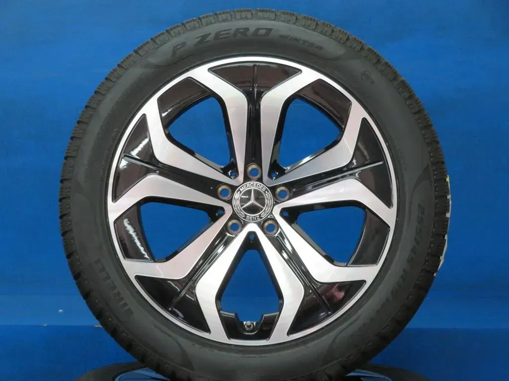 Original Mercedes E-Klasse All Terrain Baureihe S214 19 Zoll 5-Speichen-Design Winterräder + RDKS Alufelgen A2144014000 Schwarz Winterreifen 100% - Bild 1
