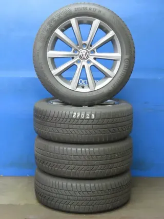 Original VW Passat Limousine B8 VW Passat Variant B8 VW Passat Alltrack B8 VW Arteon Winterräder Alufelgen 17 Zoll Merano 3G8071497 Anthrazit Winterreifen 2x 6,2 mm / 2x 6,6 mm - Bild 2