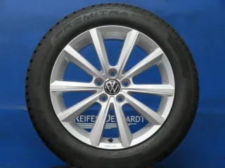 Original VW Polo Typ AW / IV VW Polo GTI Typ AW / IV 16 Zoll Merano Winterräder Alufelgen 2G0601025AF Silber Winterreifen neu. - Bild 1