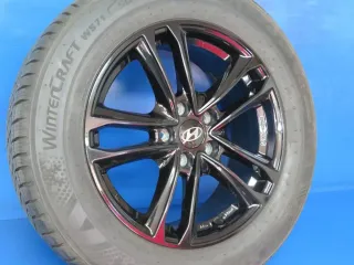 Original Hyundai Tucson Typ NX4 Winterräder Alufelgen 17 Zoll 5-Doppelspeichen-Design Winterräder + RDKS KH27 7517 Schwarz Winterreifen 2x 7 mm / 2x 7,3 mm - Bild 3