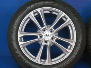 Original Hyundai Santa Fe IV Typ TM Winterräder Alufelgen 19 Zoll 5-Doppelspeichen-Design RDKS KH27 7519 Silber Winterreifen 4x 6,8 mm - Bild 11