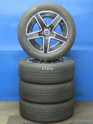 Original Mercedes Benz GLC Coupe Typ: C254 Mercedes Benz GLC SUV Typ: X254 19 Zoll AMG 5-Speichen-Design Winterräder + RDKS A2544010400 Schwarz Winterreifen - Bild 1