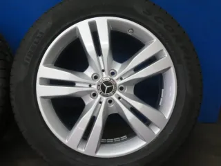 Original Mercedes GLE Typ 166 Mercedes ML Typ 166 19 Zoll 5-Doppelspeichen-Rad Winterräder + RDKS Alufelgen A1664010702 Silber Winterreifen - Bild 12