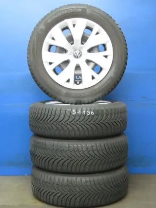 Original VW T-Cross VW Taigo Skoda Kamiq 16 Zoll Stahlfelge Winterräder 2Q0601027AE Schwarz Winterreifen 2x 6 mm / 2x 7 mm - Bild 1