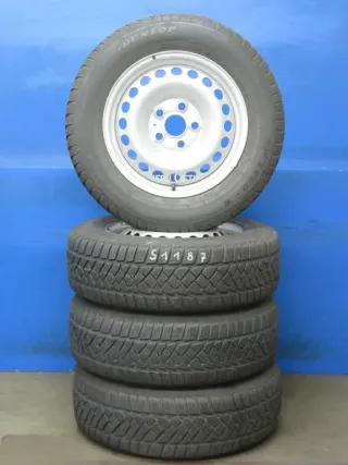 Original VW Bus T5 VW Bus T6 CALIFORNIA 16 Zoll Stahlrad Winterräder 7F0601027 Silber Winterreifen 2x 5,6 mm / 2x 7,2 mm - Bild 1