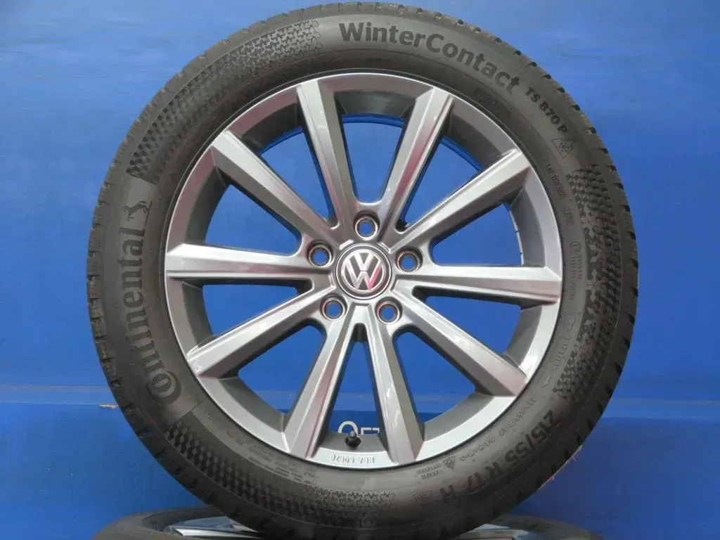 Original VW Passat Limousine B8 VW Passat Variant B8 VW Passat Alltrack B8 VW Arteon Winterräder Alufelgen 17 Zoll Merano 3G8071497 Anthrazit Winterreifen 2x 7 mm / 2x 7,8 mm - Bild 1
