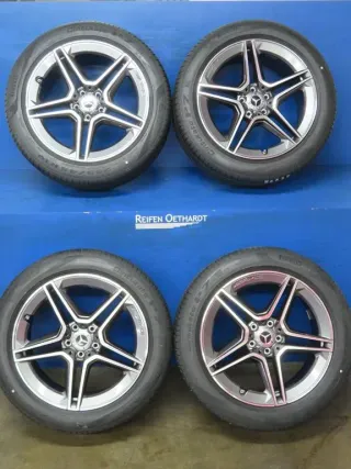 NEU Original Mercedes S-Klasse Typ W223 19 Zoll AMG 5-Doppelspeichen-Rad Sommerräder + RDKS Alufelgen A2234011300 Anthrazit glanzgedreht Sommerreifen - Bild 13