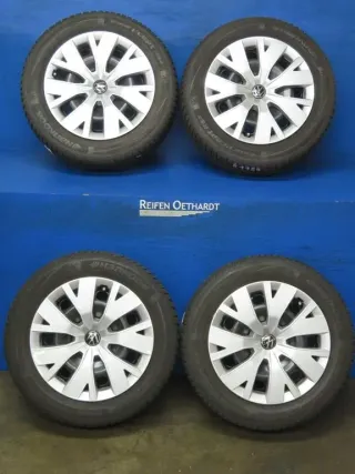 Original VW T-Cross VW Taigo Skoda Kamiq Winterräder 16 Zoll Stahlfelge 2Q0601027 Schwarz Winterreifen 2x 5 mm 2x 6 mm - Bild 12
