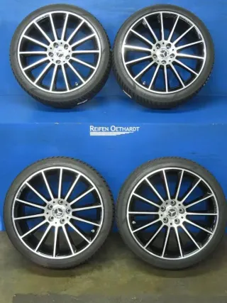 Original Mercedes A-Klasse AMG A35 + 4Matic 19 Zoll AMG Vielspeiche Winterräder + RDKS Alufelgen A1774011900 Schwarz  Winterreifen 4x 8 mm - Bild 14