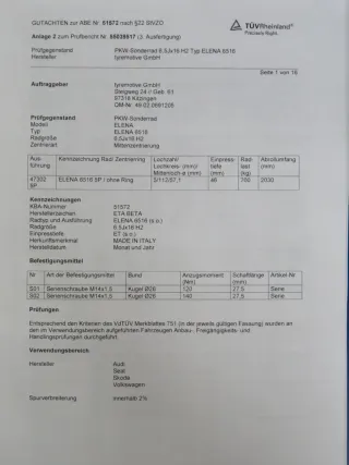 VW Touran II VW T-Roc Skoda Octavia NX Winterreifen Winterräder Alufelgen 16 Zoll Kompletträder gebraucht - Bild 14