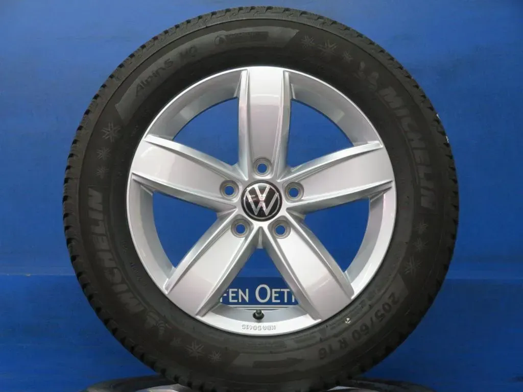 Original VW T-Roc 16 Zoll Corvara Winterräder Alufelgen 2GA601025Q Silber Winterreifen 4x 7 mm - Bild 1