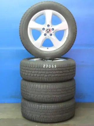 Original Mercedes V-Klasse Typ W447 bis 02/2024 Mercedes Vito Typ 447 Winterräder 17 Zoll 5-Speichen-Rad RDKS Silber Winterreifen 2x 6,3 mm / 2x 7,2 mm gebraucht - Bild 2