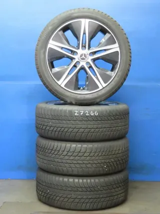 Original Mercedes A-Klasse Mercedes B-Klasse Mercedes CLA 18 Zoll 5-Speichen-Rad Winterräder + RDKS A1774010500 Schwarz Winterreifen - Bild 1