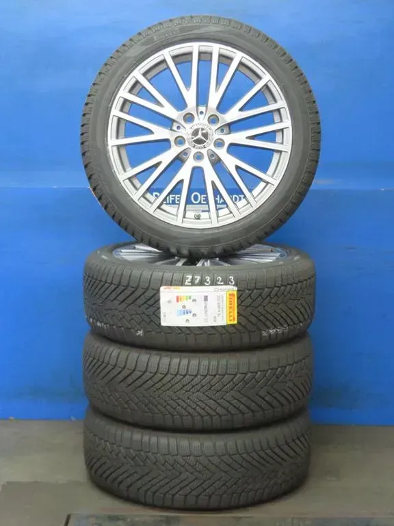 Original Mercedes A-Klasse Mercedes B-Klasse Mercedes CLA 18 Zoll Y-Speichen-Rad Winterräder + RDKS Alufelgen A1774010600 Termolit-metallic 2x Winterreifen neu - Bild 1