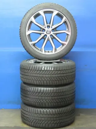 Audi A5 Typ B8/8T + B9/F5 Audi S5 Typ B8/8T + B9/F5 18 Zoll Winterräder Alufelgen Grau glanzgedreht Winterreifen 2x 8 mm / 2x 8,4 mm gebraucht - Bild 2