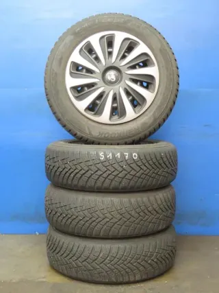 Hyundai i10 14 Zoll Stahlrad Winterräder + RDKS KBA 43736 Schwarz Winterreifen 2x 5,5 mm / 2x 6,6 mm - Bild 1