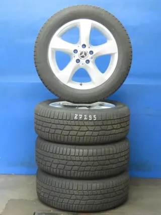 Original Mercedes V-Klasse Typ W447 bis 02/2024 Mercedes Vito Typ 447 Winterräder 17 Zoll 5-Speichen-Rad RDKS Silber Winterreifen gebraucht - Bild 1
