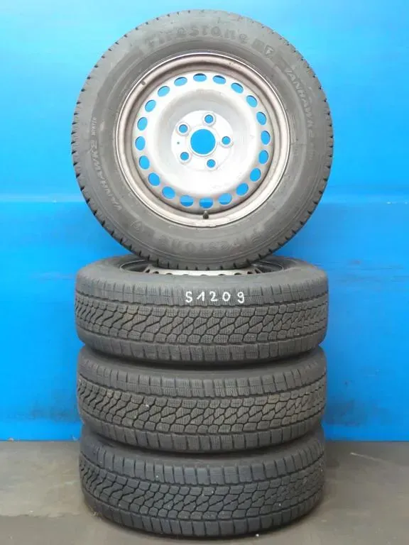 Original VW Bus T5 VW Bus T6 CALIFORNIA 16 Zoll Stahlrad Winterräder 7F0601027 Silber Winterreifen 4x 8,6 mm - Bild 1