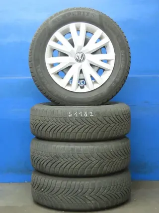 Original VW T-Roc Audi Q2 16 Zoll Stahlrad Winterräder 5Q0601027CJ Schwarz Winterreifen 2x 6 mm / 2x 7 mm - Bild 1