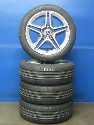 NEU Original A-Klasse Typ 177 B-Klasse Typ 247 CLA Typ 118 18 Zoll AMG 5-Doppelspeichen-Rad Sommerräder + RDKS Alufelgen A1774011500 Tremolit metallic / glanzgedreht Sommerreifen - Bild 2