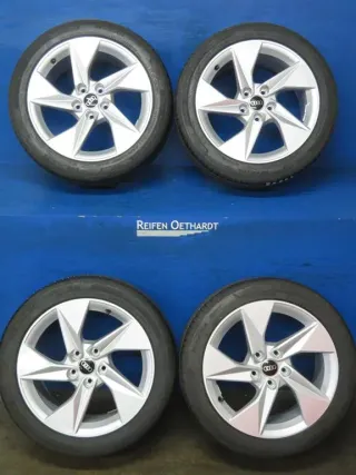 NEU Original Audi A3 Limousine + A3 Sportback Typ 8Y / GY 17 Zoll 5-Arm-Rad Sommerräder Alufelgen 8Y0601025A Silber Sommerreifen - Bild 12