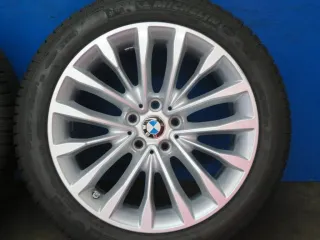 Original BMW 5er Typ G30 / G31 Winterräder Alufelgen 18 Zoll W-Speiche Styling 632 RDKS 6863418 Silber Winterreifen 4x 7 mm - Bild 11