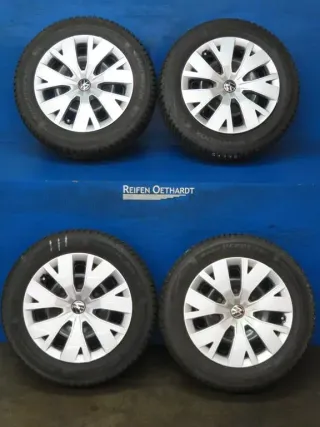 Original VW T-Cross VW Taigo Skoda Kamiq 16 Zoll Stahlfelge Winterräder 2Q0601027AE Schwarz Winterreifen 2x 7 mm / 2x 7,5 mm - Bild 12