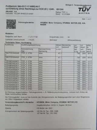 Hyundai Kona Typ OS / OSE 17 Zoll Winterräder + RDKS Alufelgen Silber Winterreifen 2x 6,2 mm / 2x 7,6 mm - Bild 17