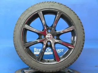 Opel Corsa F Typ U Peugeot 208 Typ U 17 Zoll LV4 Winterräder Alufelgen LV4 70738 Schwarz Winterreifen 2x 6,8 mm / 2x 7,2 mm - Bild 1
