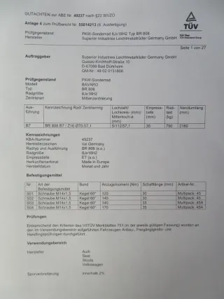 Skoda Kodiaq VW Tiguan II Alufelgen 18 Zoll Bavaro Winterräder Winterreifen 2x 5,3 mm / 2x 6,5 mm - Bild 13
